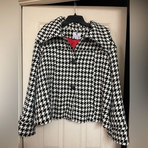 Worthington Houndstooth Jacket/Coat. Size Large.